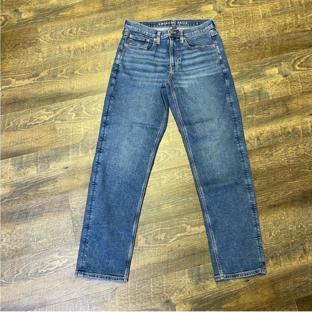 AE American Eagle '90s Straight Stretch Blue Denim Jeans Women Size 6 WORN ONCE - Picture 4 of 9